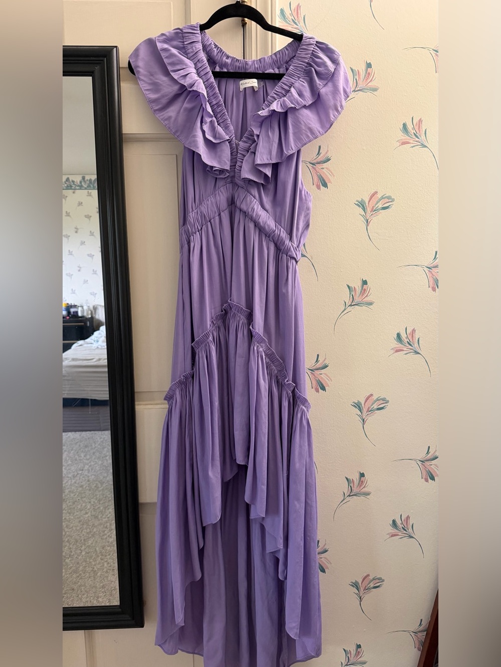 Mustard Seed Lavender Ruffle High-Low Maxi Dress